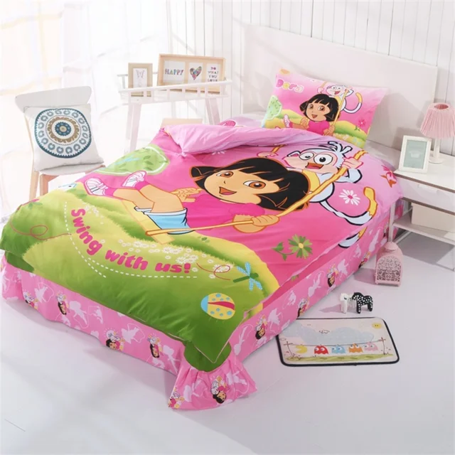 Cute Kids Dora Bedding Sets Duvet Cover Bed Sheets Twin Full Size Cute Kids Dora Bedding Sets Duvet Cover Bed Sheets Twin Full Size Children S And