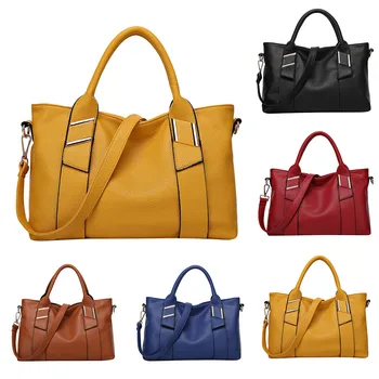 

Fashion Women Large Capacity Simple All-purpose Fashion Soft Leather Shoulder PU Bag Suitable For Gift Giving Totes Hot Mar 21