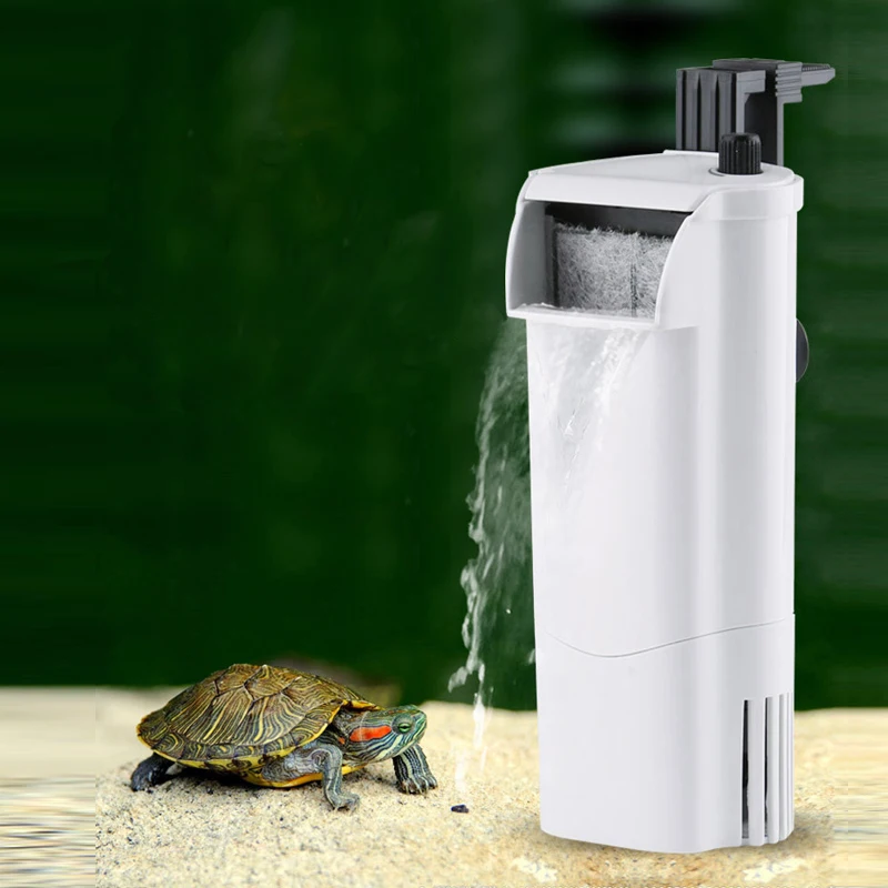 

Internal Filter Pump + Waterfall for turtle, low water position level to pump water,3W Submersible Pump for aquarium turtle tank
