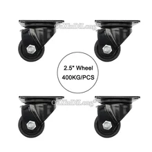 DHL Shipping 4PCS 2.5 Heavy duty wheels load bearing 400kg/pcs casters industrial wheels universal wheel JF1641 a set of 150 kg load industrial wheels 203mm 8 inch aluminum mecanum wheels online wholesale 2 left 2 right