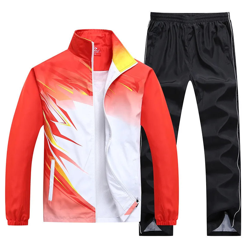 Спортивная одежда для мужчин, весенне-осенний комплект, тренировочный костюм, 2 предмета, куртка+ штаны, одежда для молодых мужчин, повседневный спортивный костюм, Азиатский размер L-4XL