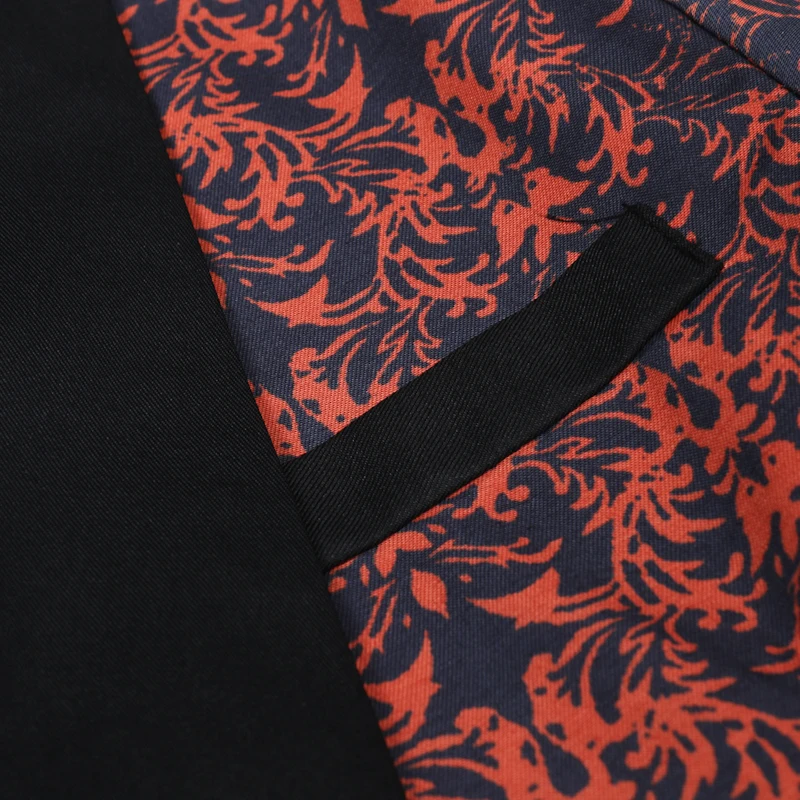 Пейсли Цветочный принт костюм Блейзер Для мужчин Однобортный мужская одежда пиджаки куртка Повседневное Slim Fit Свадебная деловая Вечеринка