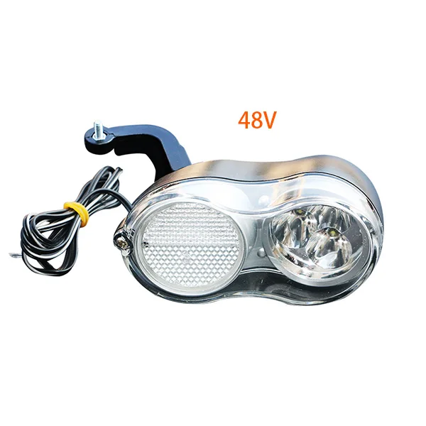 36V 48V Universal E bike Headlight with Horn Bicycle Bike Taillight