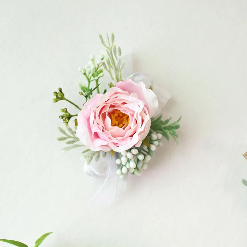 12      30018      cuff bridesmaid bracelet flower wrist corsage  (20)