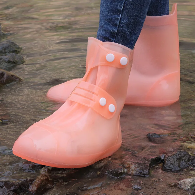 Lizeruee/Водонепроницаемая защитная обувь; чехол для обуви; унисекс; с пряжкой; для дождливой обуви; с высоким берцем; нескользящие; плотные; для дождливой обуви; Чехлы; CS504