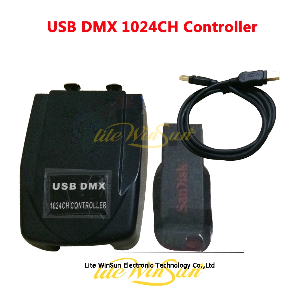 

Free DHL USB DMX 1024CH Controller Light Jockey USB-DMX 3D Stage Effect Stage Lighting Performance Software Win7 XP