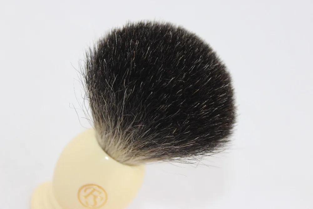 "FS"-# MB20-IV36, маньчжурийская черная кисточка для бритья из барсучьего волоса с ручкой цвета слоновой кости, размер банта 20 мм