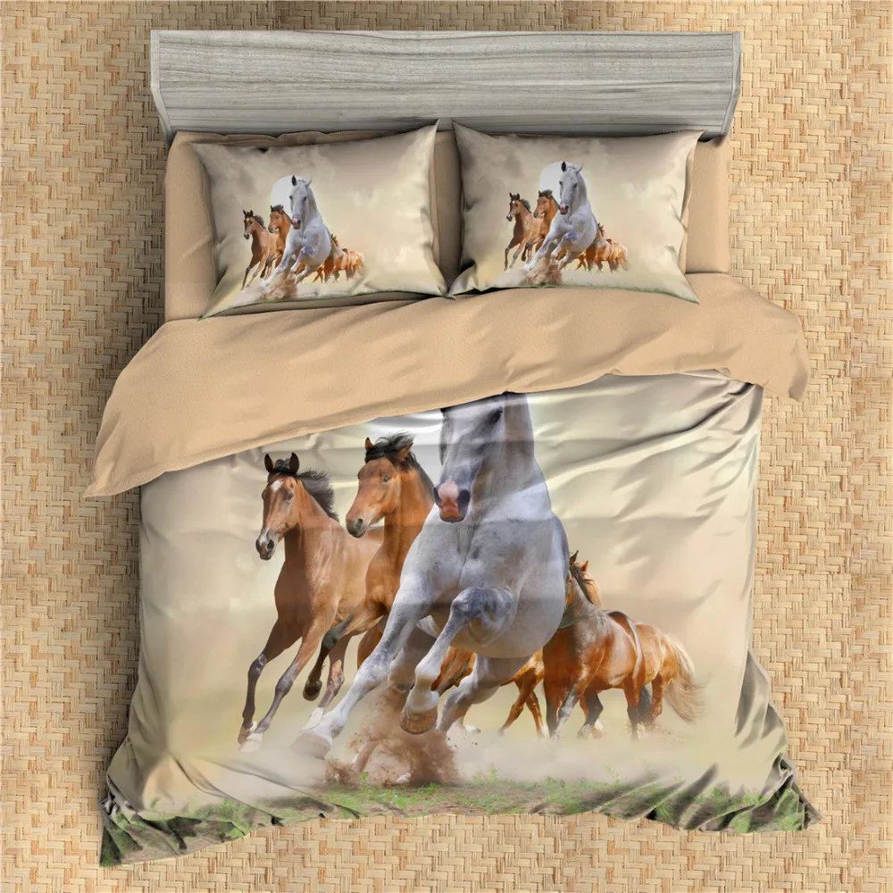 

3D Bedding set,horse animal Bedding set,kids' gift, Duvet cover set Home Textiles