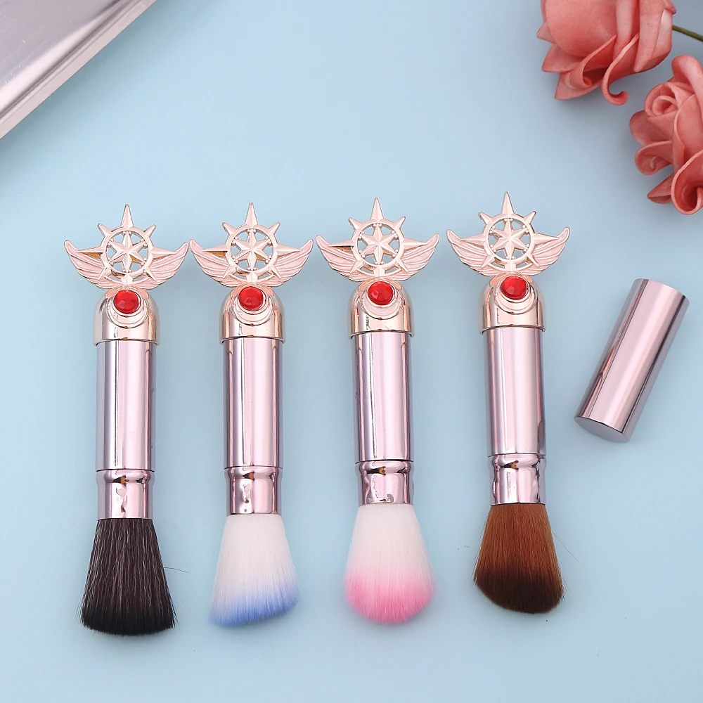 

Cardcaptor Sakura Retractable/Adjustable Magic Wand Brush Power Makeup Brushes Blush Trimming Blending Cosmetic Brushs Soft Hair