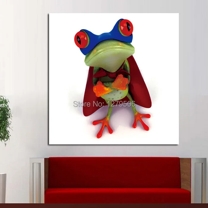 

Freeshipping Handmade Modern Adorable Frog Abstract Decor Lovely Animal Oil Painting On Canvas Wall Art Picture For Living Room