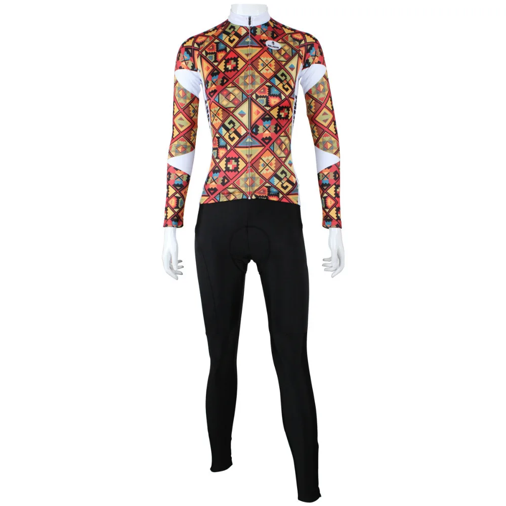 

Hot Sale Grid Design Cycling Jersey Breathable Full Length Hidden Zipper Bike Jersey for women