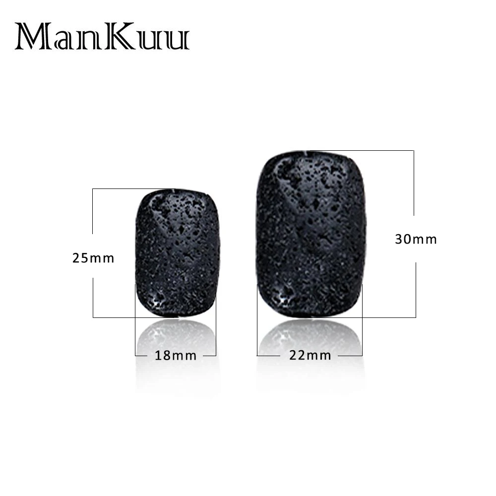 Бусины из натурального камня ManKuu 18*25/22*30 мм 5 шт./лот прямоугольные вулканические