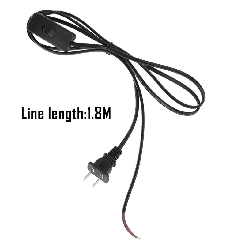1,8 m/5.9ft 0-265 V США штекер 6A/EU штекер 2.5A импульсный шнур питания провод линия с переключателем для Светодиодный свет Управление лампой переключатель кабеля