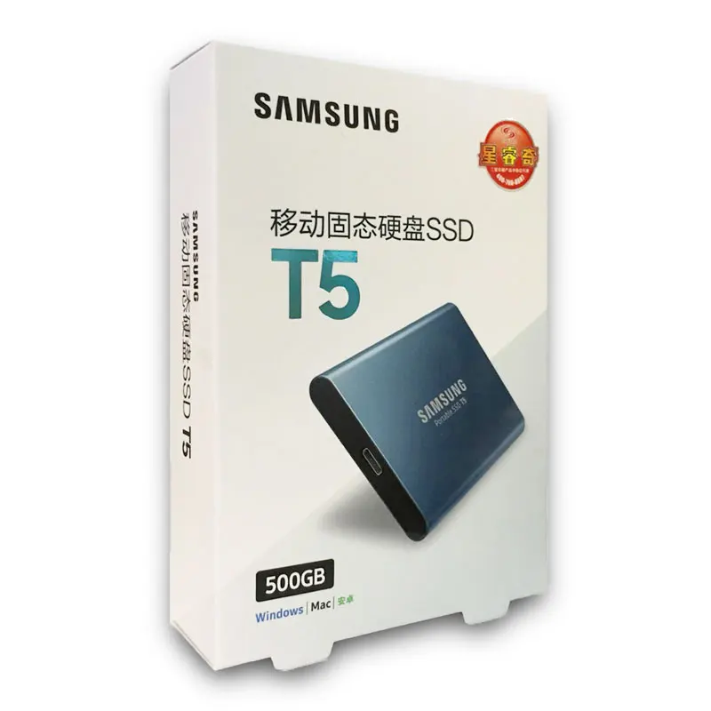 Samsung Внешний SSD T5 250GB 500GB 1 ТБ 2 ТБ внешний твердотельный накопитель портативный HD ssd USB 3,1 шифрование disco duro externo