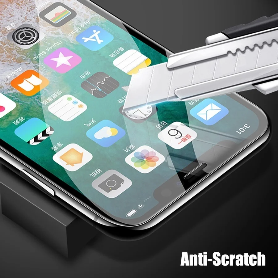 Защитное стекло 9D для iPhone X XR XS MAX Защита экрана iphone 6 6S 7 8 Plus закаленное