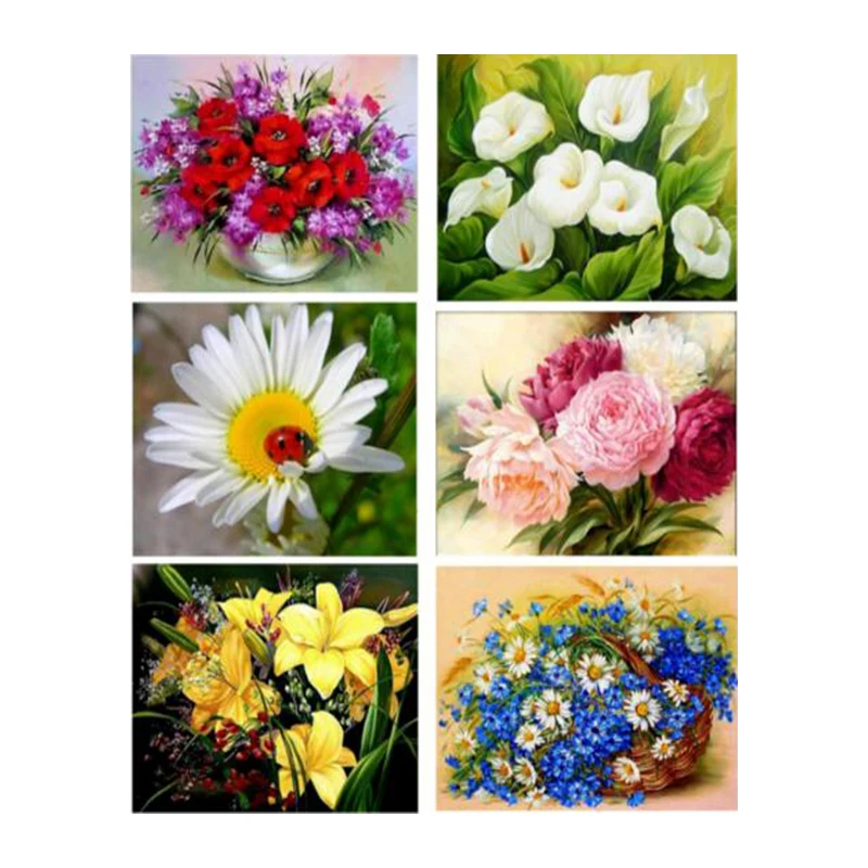 Flower vase arranging 5D DIY diamond Painting flowers Cross Stitch diamond embroidery mosaic diamonds wall stickers home decor