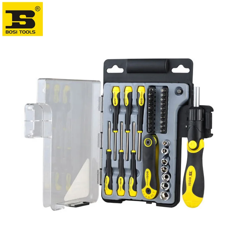 free shipping BOSI 36pc precision screwdriver bits sockets kitin