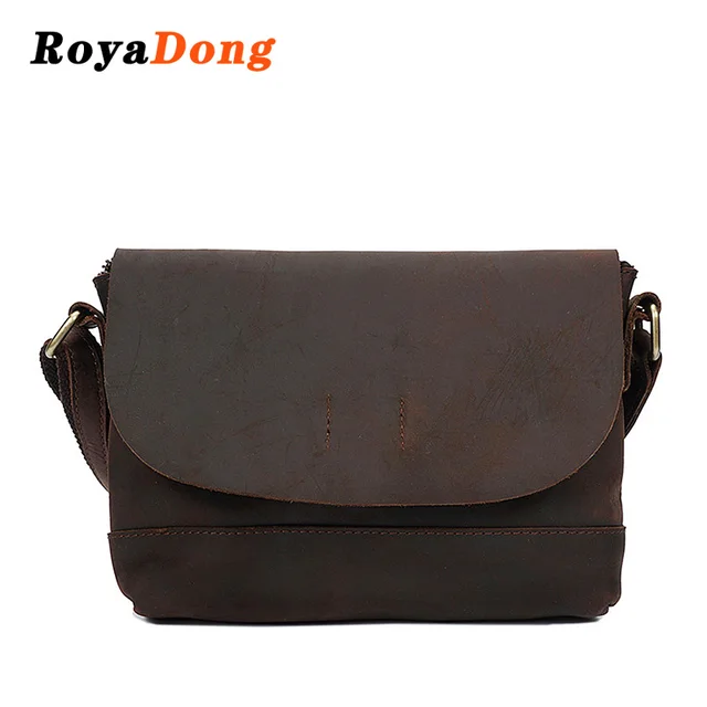 Royadong 2018 Women Messenger Bags Designer Handbags Crazy Horse Royadong 2018 Women Messenger Bags Designer Handbags Crazy Horse Vintage Small Shoulder Bag Las Genuine Leather