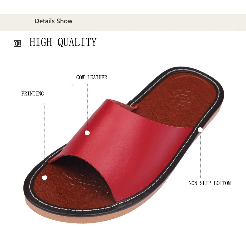 Размеры 35-44; домашние тапочки из натуральной кожи; высококачественные женские и мужские тапочки; нескользящая классная домашняя обувь; летняя обувь для мужчин и женщин