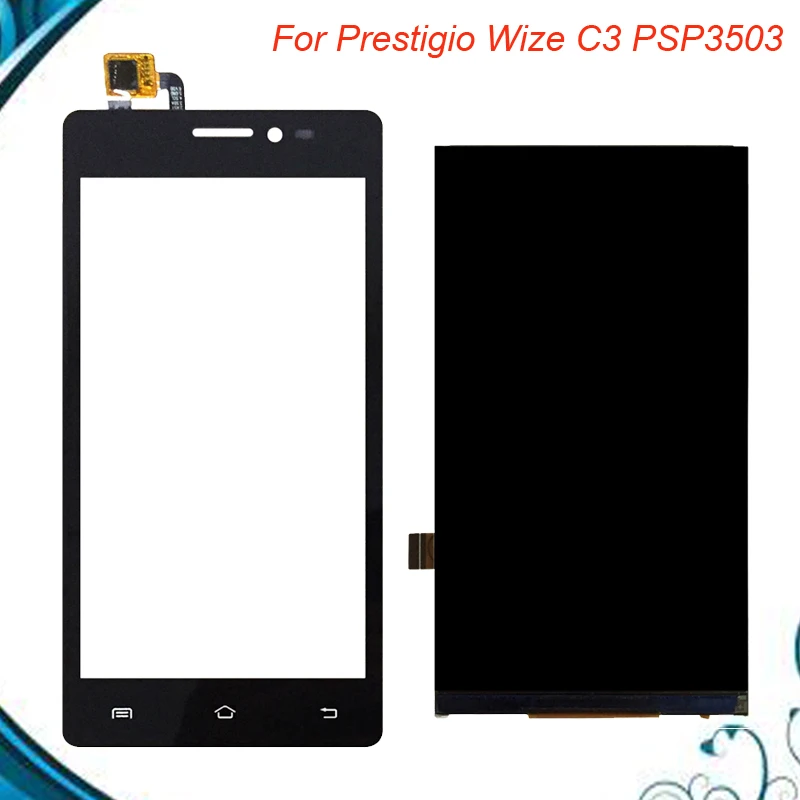 Черный Цвет для мобильного телефона Prestigio Wize C3 Оборудование для psp 3503 DUO Оборудование для psp 3505 Оборудование для psp 3509 Оборудование для psp 3519 ЖК-дисплей Дисплей+ Сенсорный экран для Оборудование для psp 3505 3509 3519 ЖК-дисплей