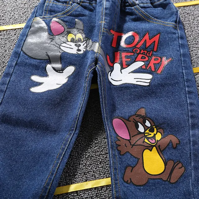 Hot Sale Summer Cartoon Pants Kids Trousers Broken Hole Fashion Baby Girls Casual Jeans Children Boys Jeans Kids Pants 1-6Y 5