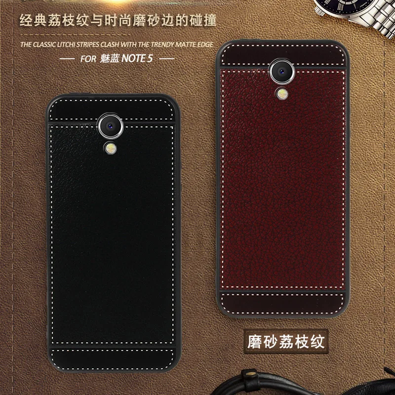 ISecret Coque para Meizu M5 nota caso cuero Meizu Nota 5 5,5 pulgadas negro suave silicona Funda para Meizu m5 nota caso de lujo