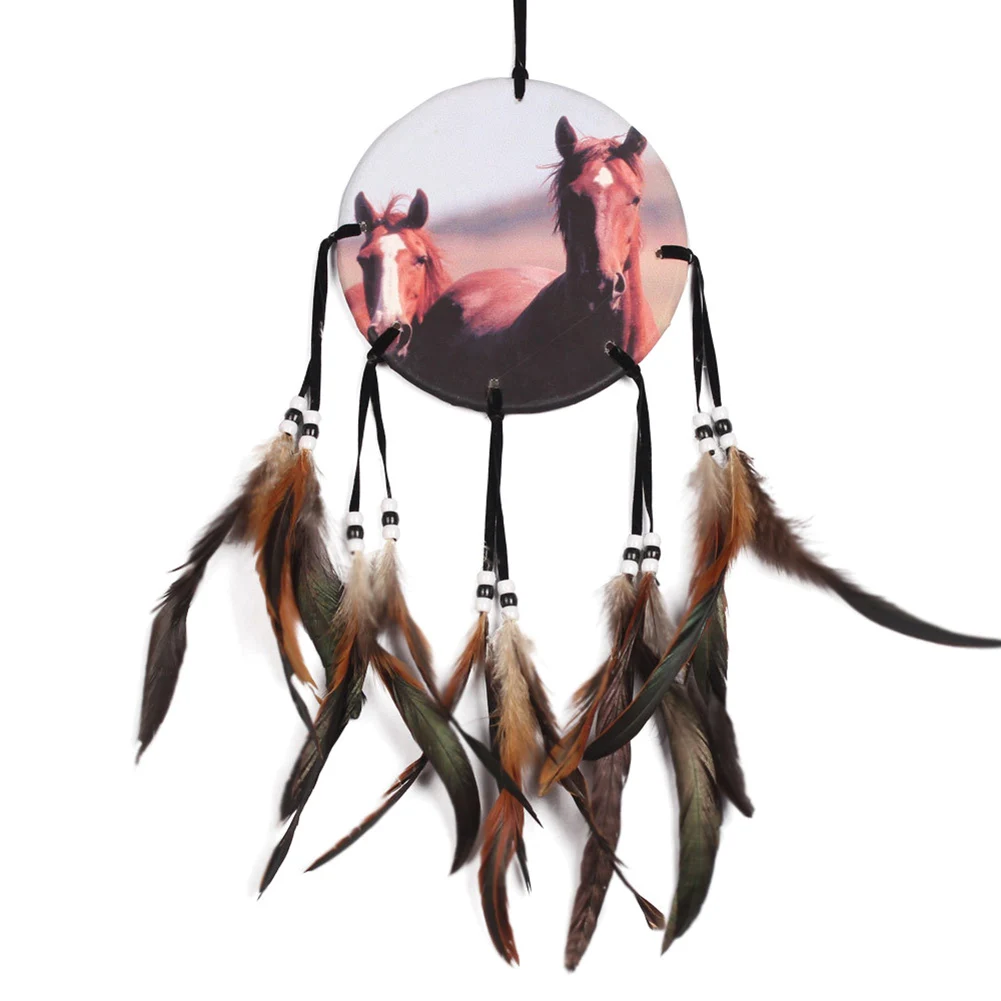 Oil Painting Horse Dream Catcher Knitting Flower/Feather Bell/Rope