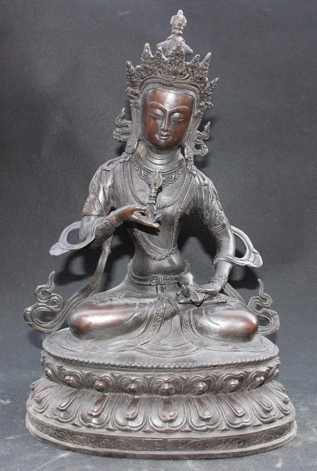 

Old Tibet Buddhism Temple Bronze Vajradhara Vajrabhairava Goddess Buddhas Statue