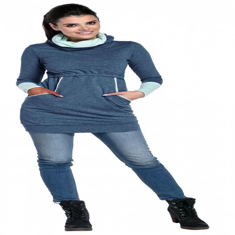 S-2XL Pregnancy Autumn Clothes Warm Women's Maternity Hoodies Hooded Hoodies Outwear Pregnancy Coats Winter Maternity Clothes (5)
