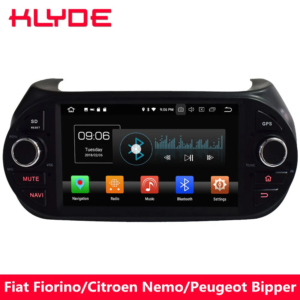 Best KLYDE 4G Octa Core Android 8 4GB+32GB Car DVD Player Stereo For Peugeot Bipper 2008 2009 2010 2011 2012 2013 2014 2015 2016 2017