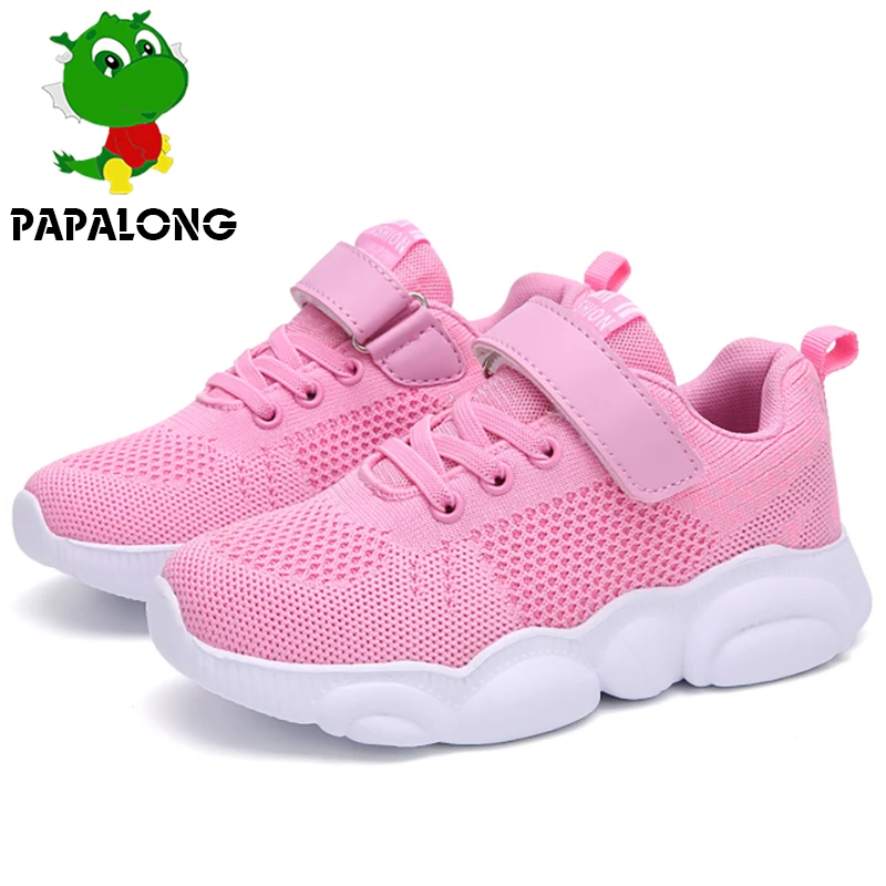 

New casual flying woven bear bottom girls shoes lightweight breathable youth four seasons sports running shoes