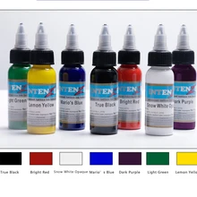 7 шт. 30 мл натуральный чистый пигмент татуировки для растений Перманентный макияж 1 унций бутылки чернила для татуировок пигмент для тела Профессиональный красота Искусство