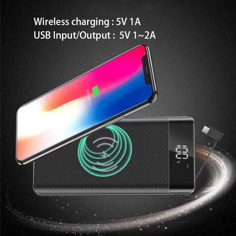 

Wireless Charge 8S Digit LCD Screen Display Mobile Power Bank Charger Module Linghting In DIY Kits 5V 1A 2A for 8pcs 18650