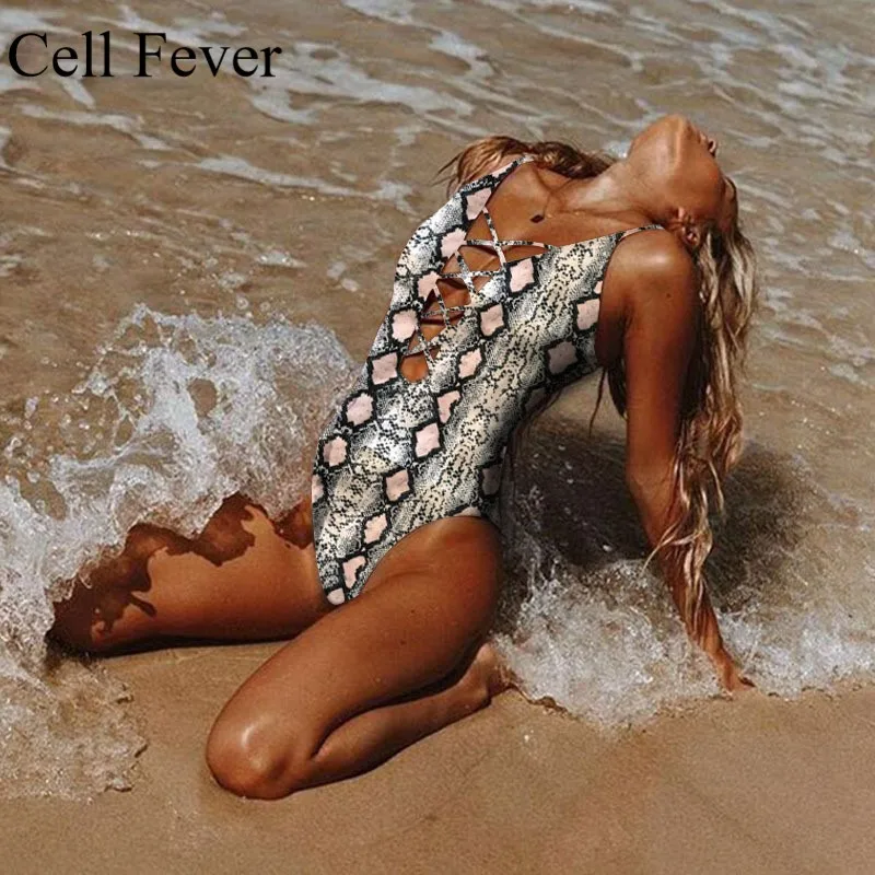 

Sexy Leopard Swimwear Tummy Cut Out One Piece Swimsuit Female Bandage Bather Hollow Out Bathing Suit Summer Brazilian Monokini