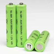 10pcs/Lot High Energy 1.2V 1800mAh NiMh AAA Rechargeable Battery Ni-mh 3A Batteries Battria FREE shipping