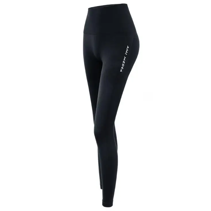 Модные женские компрессионные брюки для фитнеса, быстросохнущие Леггинсы для йоги, дышащая Спортивная одежда для бега - Цвет: Black