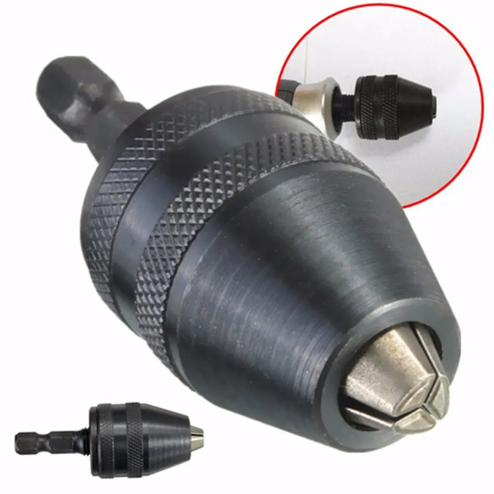 0.5 8mm 1/4 Inch Hex Shank Keyless Drill Chuck Screwdriver Driver