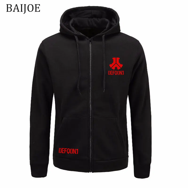 

2018 Autumn Winter New Defqon 1 Rock Band Hip Hop Men Women Hoodies Sweatshirts Zipper Fleece Casual Jackets Hoodie