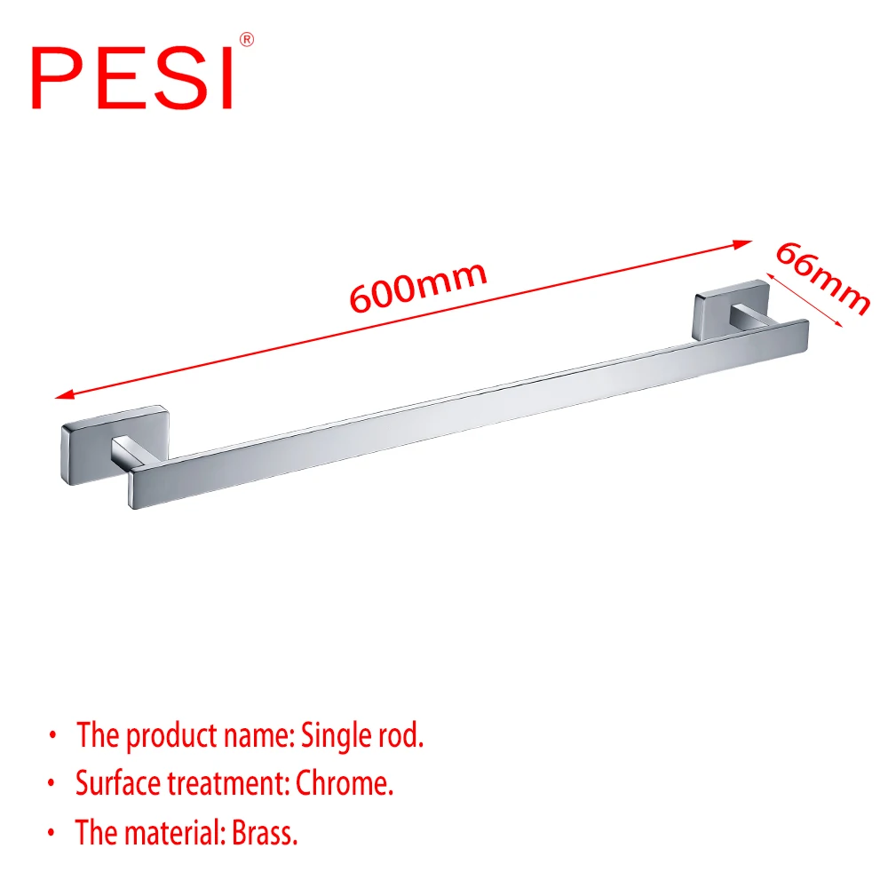 All Brass Bathroom Hardware Set Robe Hook Towel Rail Rack Bar Shelf Paper Holder Toothbrush Holder Bathroom Accessories,Chrome.