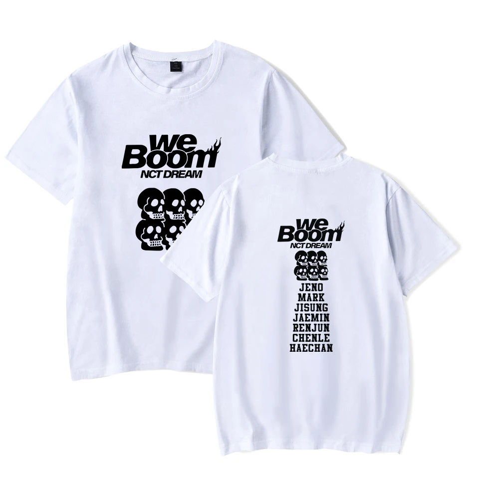 NCT Dream new album WE BOOM напечатаны летние женские/мужские горячие продажи футболки с коротким рукавом повседневные K-pops футболки Плюс Размер 4XL