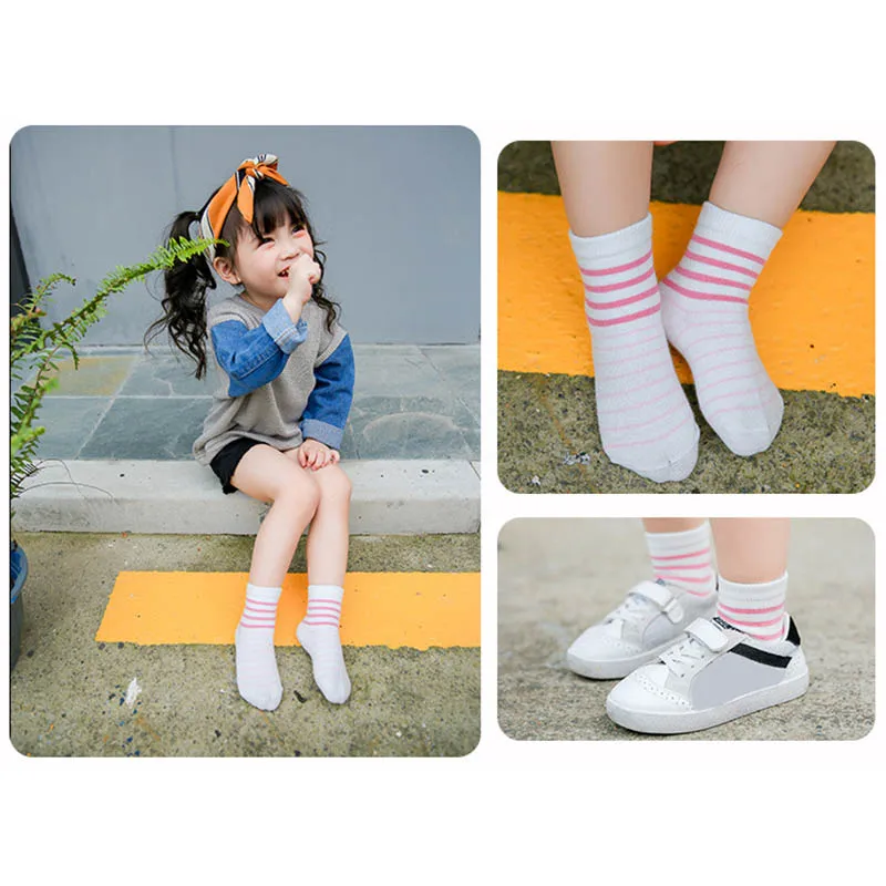 

5 Pairs Baby Kids Stripes Socks Soft Cotton Infant Cute Socks for Winter Autumn YJS Dropship