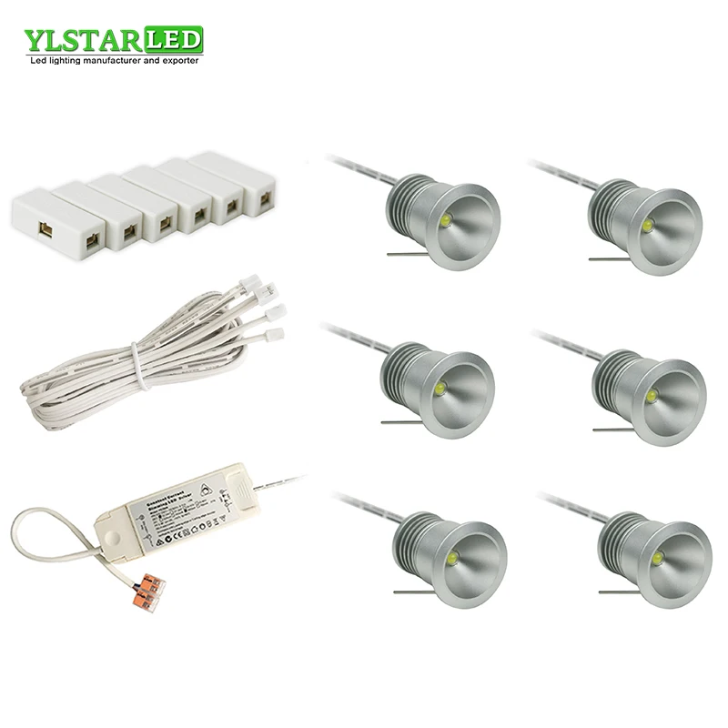 

YLSTAR Free shipping AC85-265V recessed 3W mini Led Spotlight set LED spotlight ceiling Down lighting cabinet light led spot set