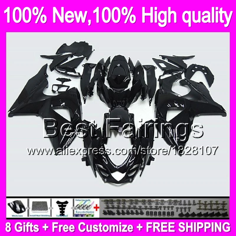 

Fairing For SUZUKI GSXR1000 GSXR-1000 09 10 11 12 13 90B33 K9 GSXR 1000 GSX R1000 2009 2010 Gloss black 2011 2012 2013 +Decal
