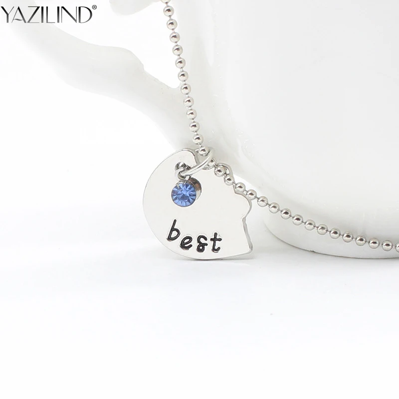 YAZILIND Best Friend Forever ожерелье сердце сломанный стиль 3 шт головоломка кулон подарок