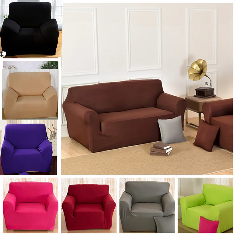 10 Solid Pure Color Lounge Couch Spendex Stretch Sofa Cover Big Elasticity Couch Cover Loveseat SOFA Furniture Cover|cover sectional sofa|sofa fabric coversofa support - AliExpress