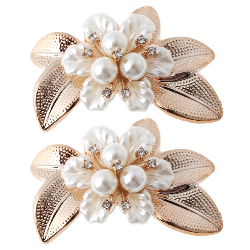 

EYKOSI New Fashion 2pcs Shoe Decoration Clothes DIY Leaves Flower Ornaments Charms Removable Floral Hot 2018