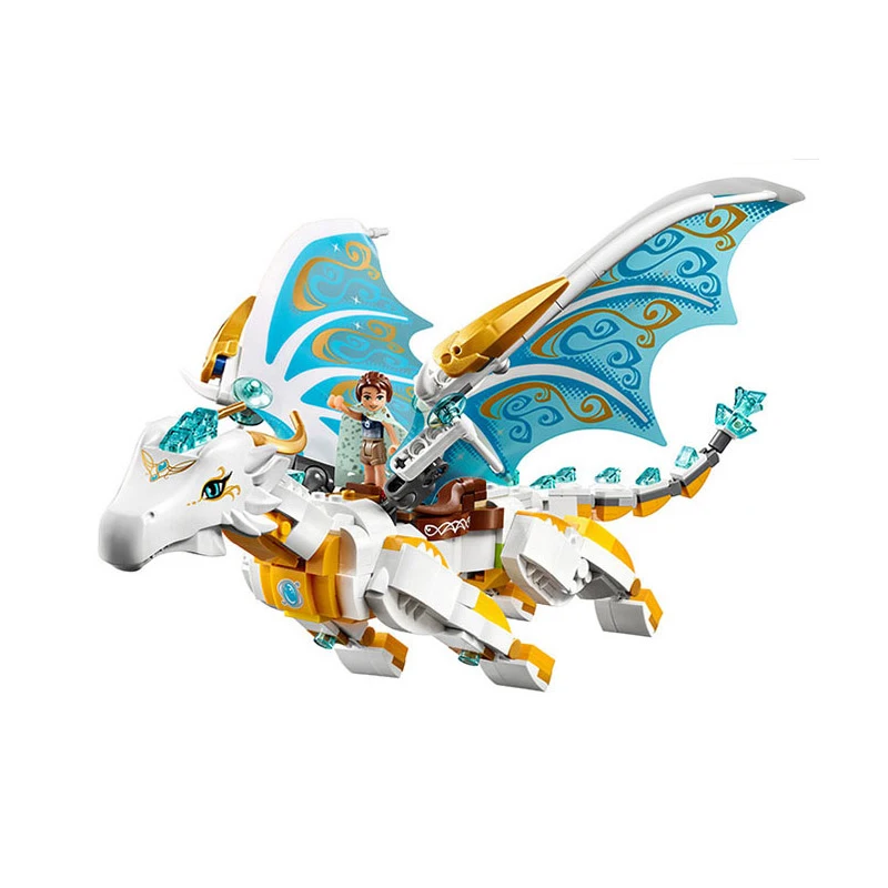 

10550 Elves Long After The Rescue Cction Dragon with Castle Building Block Educational Toy for Children Compatible