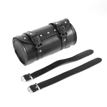 Universal Motorcycle PU Leather with Plastic buckles Tool Bag Luggage Saddlebag Roll Barrel Multi-functional Storage Bag