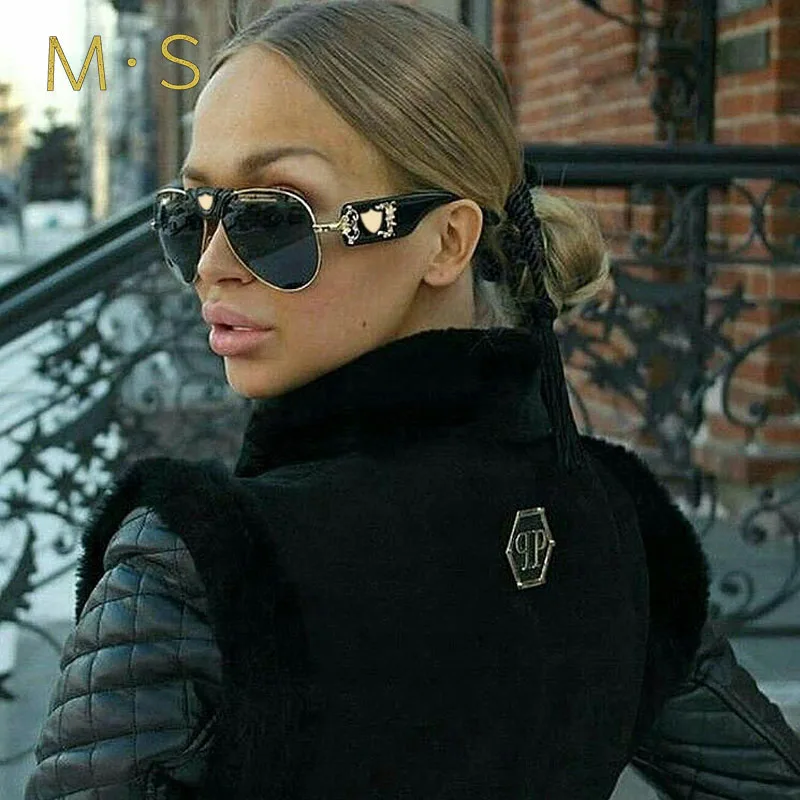 Женские квадратные солнцезащитные очки MS Classic модные в стиле ретро|brand sun glasses|designer