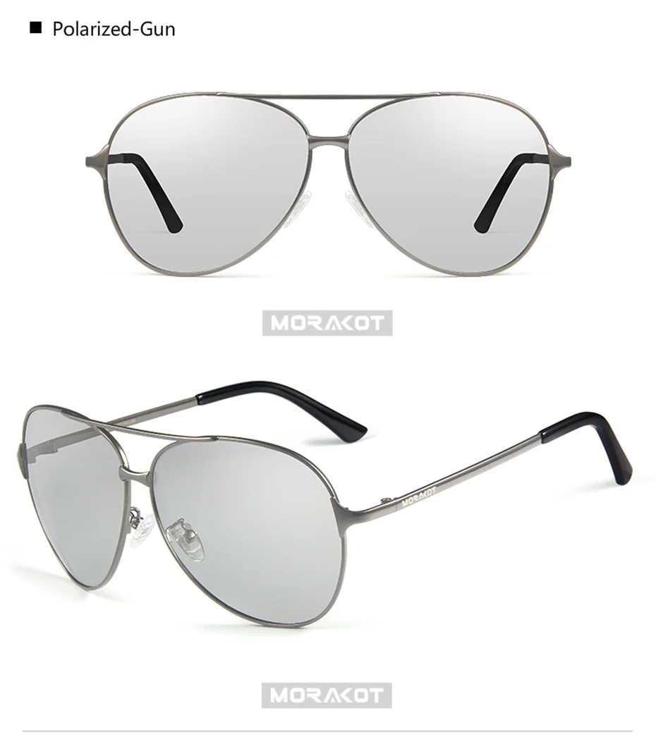MORAKOT фотохромные поляризационные солнцезащитные очки для мужчин, фирменный дизайн, пилот, мужские солнцезащитные очки для вождения, винтажные очки BSH8009